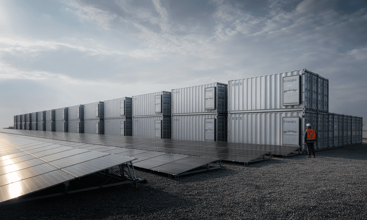 Containerized BESS megablock storage installation